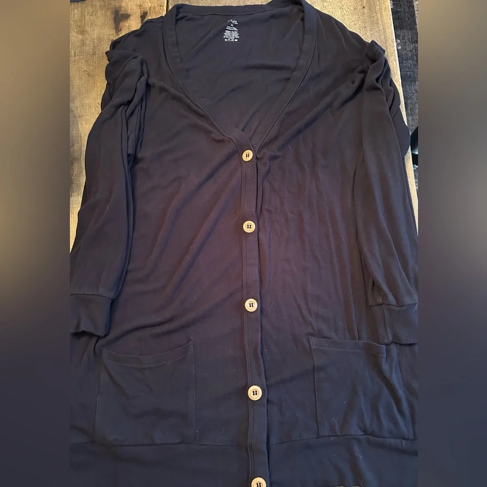 EUC Women’s Kyte Bamboo Jersey Cardigan in Midnight Size XL. - Picture 4 of 6